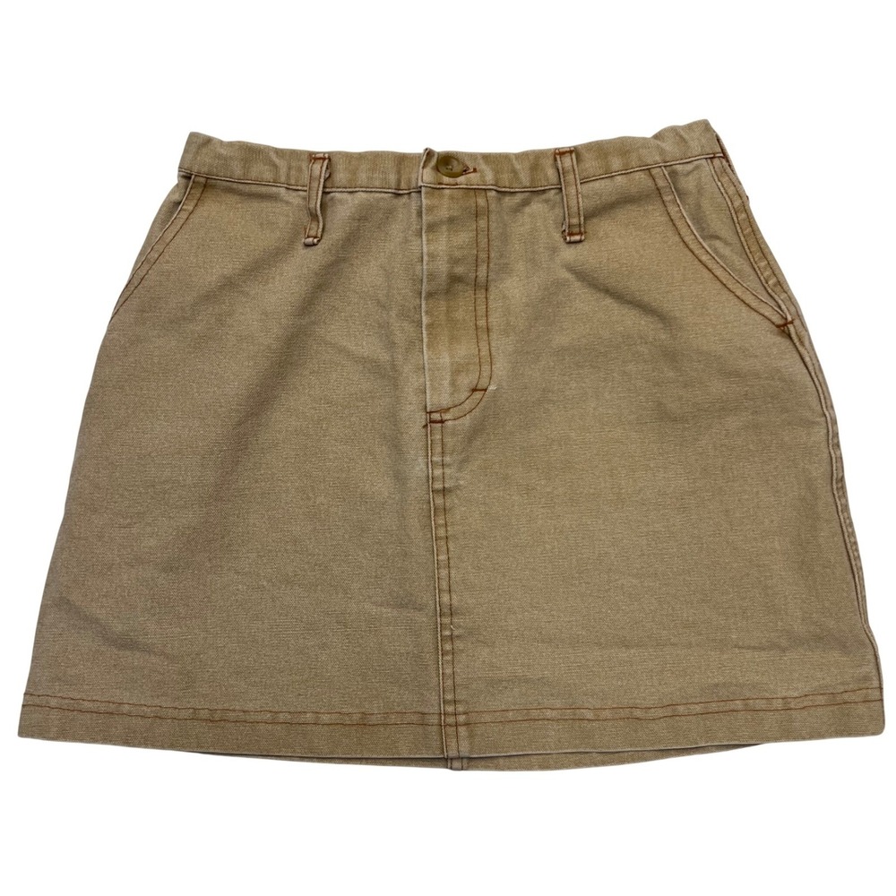 Urban Renewal Tan Upcycled Vintage Fabric Casual Mini Skirt‎ Size S/P